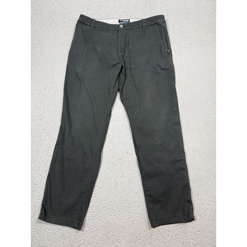 Birddogs Pants Mens 34x27 Gray Chino Stretch Performance Golf Pockets Casual